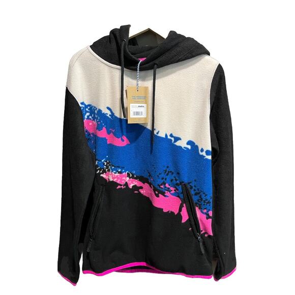 Chubbies Multicolor The Retro Splash Low Pile Hoodie Women's Sweater Size M - Picture 1 of 6